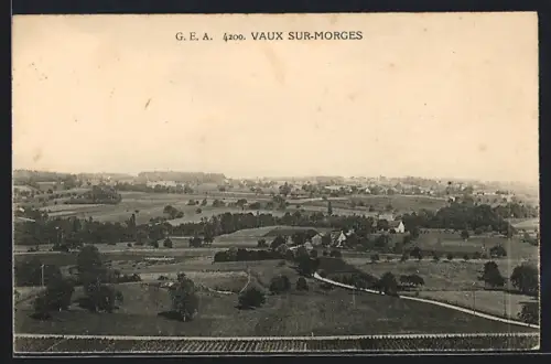 AK Vaux-sur-Morges, Panorama mit Bäumen