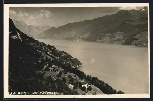 AK Betlis am Walensee, Panorama mit Bergen
