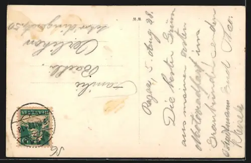 AK Bad Ragaz, Panorama mit Bergen