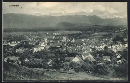AK Altstätten, Teilansicht mit Kirche