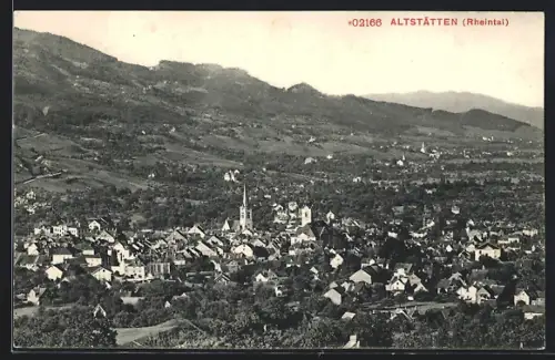 AK Altstätten /Rheintal, Teilansicht mit Kirche