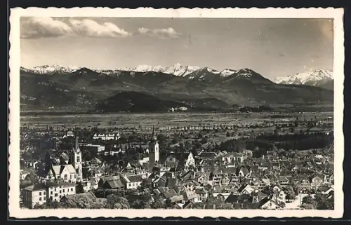 AK Altstätten /Rheintal, Teilansicht mit Vorarlberg