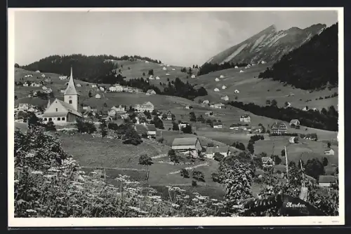 AK Amden, Teilansicht mit Kirche