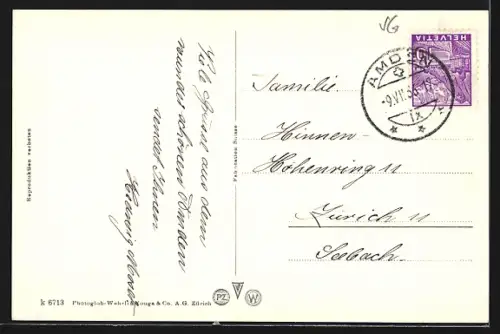 AK Amden, Teilansicht mit Kirche