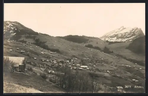 AK Amden, Teilansicht mit Bergen
