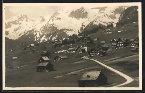 AK Wildhaus, Ortspartie mit Bergen