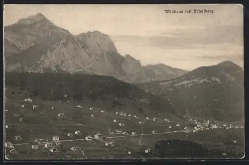 AK Wildhaus, Panorama mit Schafberg