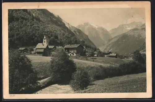 AK Elm /Glarus, Ortspartie mit Kirche