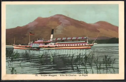 AK Vordermeggen, Seepartie mit Dampfer Waldstaetter
