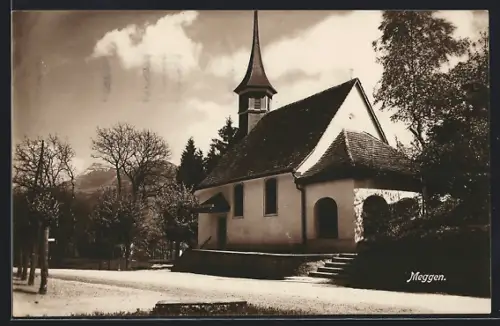 AK Meggen, Strassenpartie an der Kirche