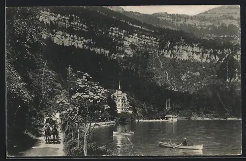 AK Weggis, Hotel-Pension Lützelau am Vierwaldstättersee