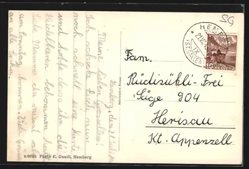 AK Hemberg, Ortspartie mit Wohnhäusern