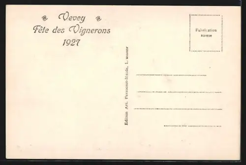 AK Vevey, Fete des Vignerons 1927