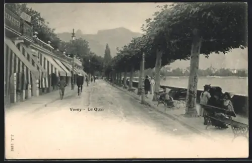 AK Vevey, le quai