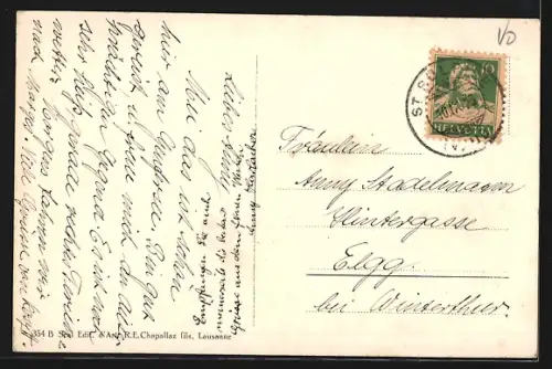 AK St. Sulpice /VD, Vue générale et la Dent d`Oche
