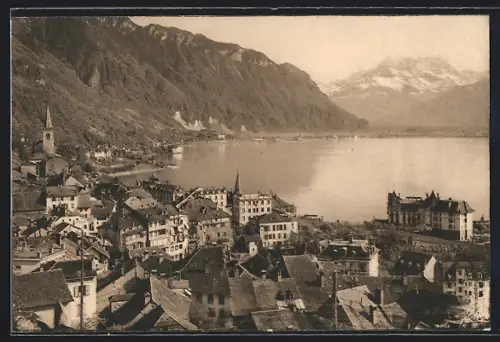 AK Montreux, Vue Générale et la Dent du Midi