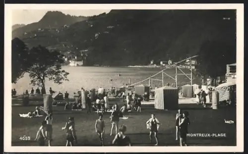 AK Montreux-Plage, Blick in das Freibad