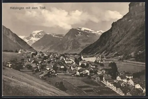 AK Hätzingen, Ortsansicht mit dem Tödi