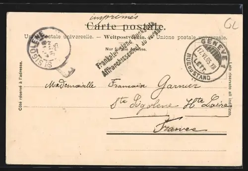 AK Glarus, Ortsansicht mit Glärnisch