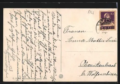 AK Stans, Dorfplatz, Monument