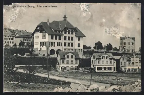 AK Degersheim, Blick zum evang. Primarschulhaus