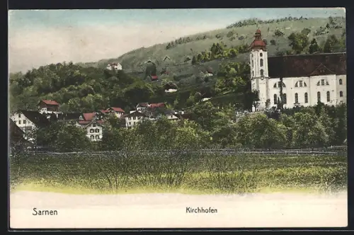 AK Sarnen, Kirchhofen, Blick zur Kirche