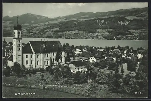 AK Sachseln, Ortspartie mit Kirche