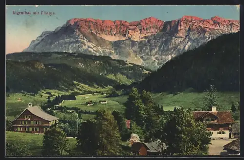 AK Eigenthal, Ortspartie mit Blick zum Pilatus