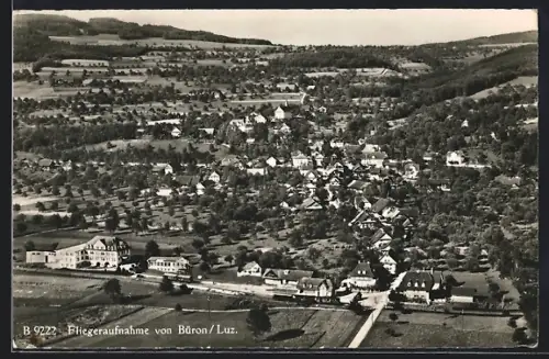 AK Büron, Teilansicht, Fliegeraufnahme