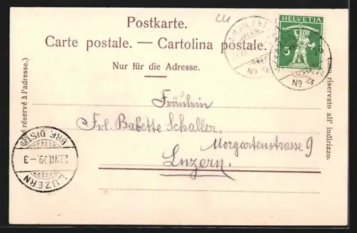 AK Zell /LU, Gesamtansicht mit Kirche