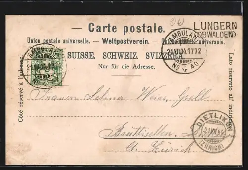 AK Giswyl, Ortsansicht mit Giswylerstock