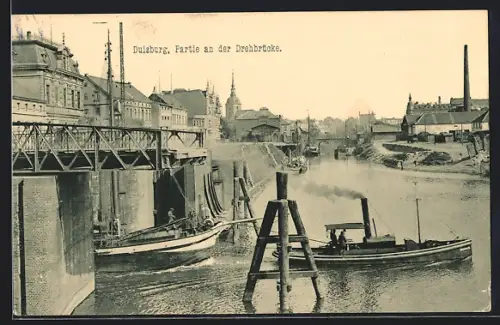 AK Duisburg, Partie an der Drehbrücke