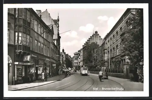 AK Kiel, Brunswiker Strasse, Strassenbahn