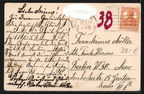 AK Kiel, Hansa-Hotel mit Strassenbahn