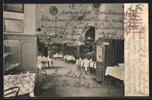 AK München, Italienisches Wein-Restaurant al Bersagliere, Isartorplatz 8, Innenansicht