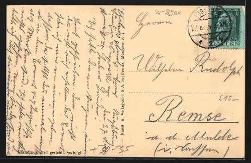 Künstler-AK Augsburg, Kaserne III. Infanterie-Regiment Prinz Carl von Bayern mit Bahn