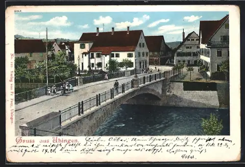AK Uhingen, Blick zur Brücke