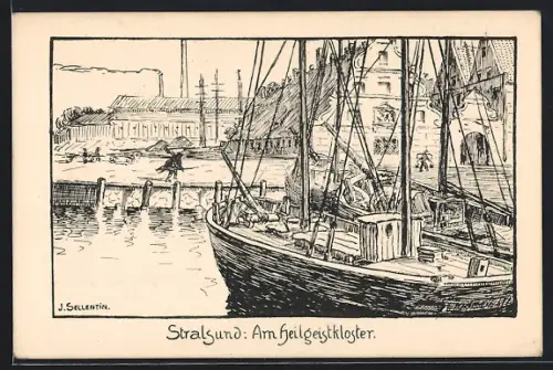 AK Stralsund, am Heilgeistkloster