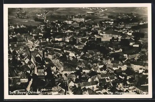 AK Selb, Totalansicht, Fliegeraufnahme