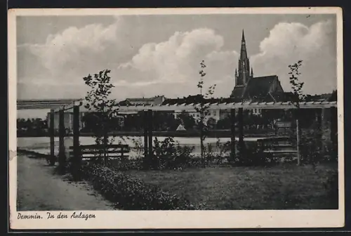AK Demmin, In den Anlagen mit Kirche