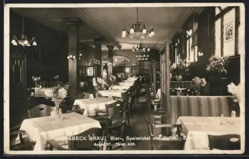AK Erfurt, Riebeck Bräu, Bier-, Speiselokal und Kafee, Anger 57