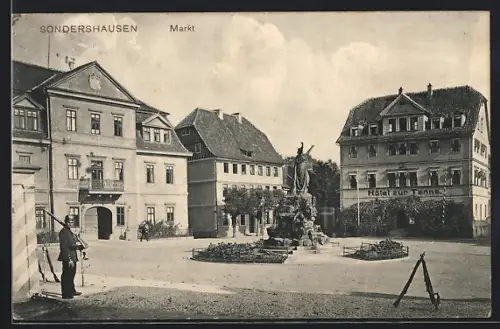 AK Sondershausen / Thüringen, Hotel zur Tanne am Markt