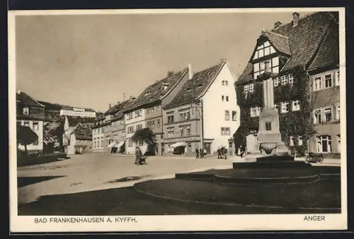 AK Bad Frankenhausen, Menschen am Anger
