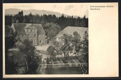 AK Altfeld / Nordharz, Blick zum Erholungsheim