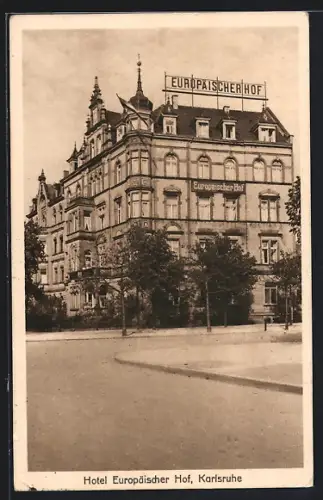 AK Karlsruhe, Hotel Europäischer Hof