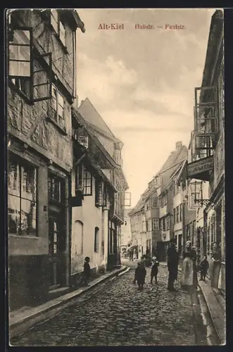 AK Kiel, Hassstr., Faulstr., Altstadtstrassenansicht
