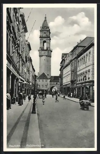 AK Bautzen, Blick zum Reichtenturm