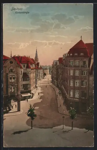 AK Bautzen, Blick in die Kaiserstrasse