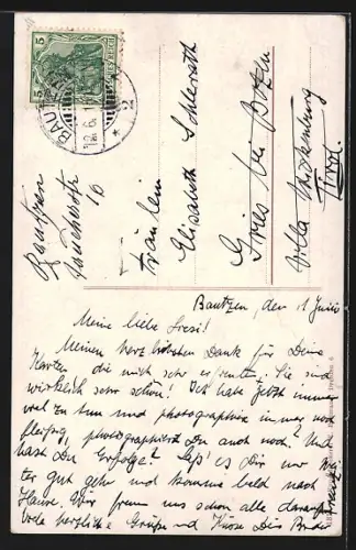 AK Bautzen, Reichenstrasse, Reichenturm, Buchbinder Wetzke