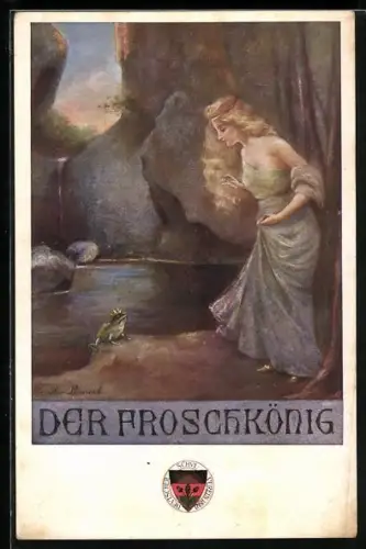AK Deutscher Schulverein Nr. 58: Deutsche Märchen Nr. 2, Der Froschkönig